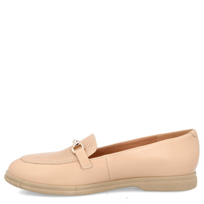 Miękkie mokasyny ze skóry - TYMOTEO P1021 BEŻOWE