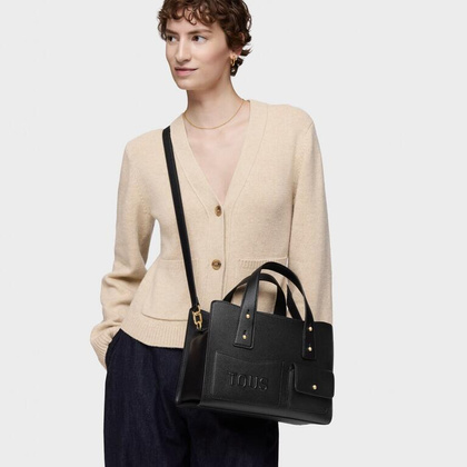 Torebka damska - TOUS CITY M BLACK 2002373451