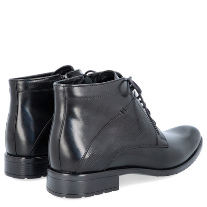 Eleganckie buty męskie zimowe - TAPI D-2372 CZARNE