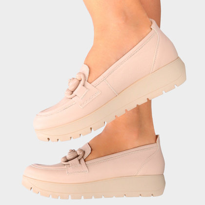 Półbuty z designerską ozdobą - TYMOTEO G1035 BEŻ