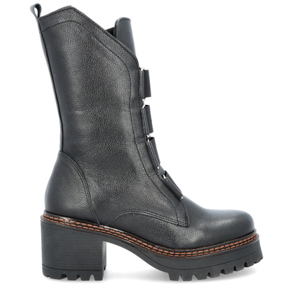 Wysokie workery ze skóry - TYMOTEO 2163/1 CZARNE