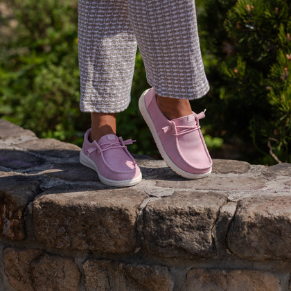 Lekkie półbuty damskie - HEY DUDE WENDY STRETCH SOX 41878 RÓŻOWE