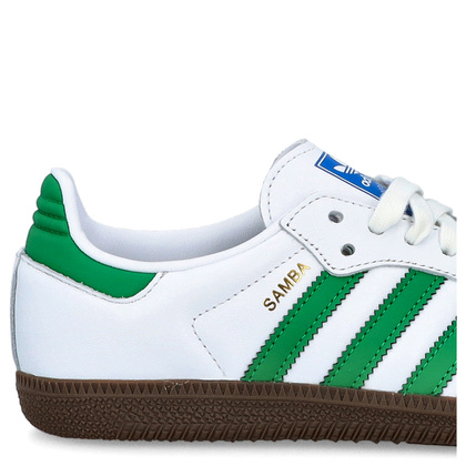 Sneakersy niskie - ADIDAS SAMBA OG BIAŁO-ZIELONE