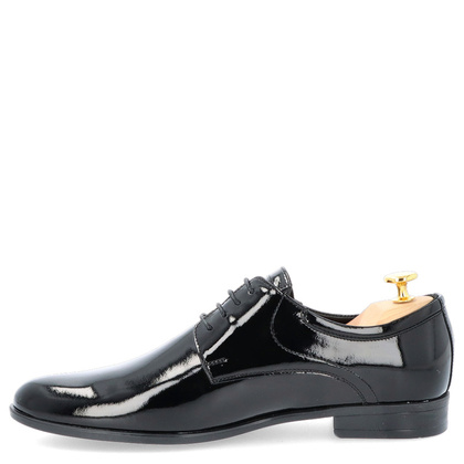 Lakierowane półbuty męskie - TAPI H-6914 CZARNE