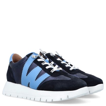 Hiszpańskie sneakersy premium - WONDERS A-2476 GRANATOWE