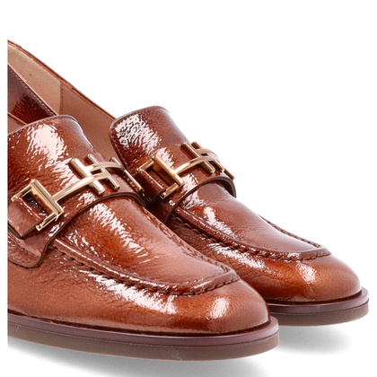 Lakierowane półbuty na obcasie - HISPANITAS HI243590 BRĄZOWE