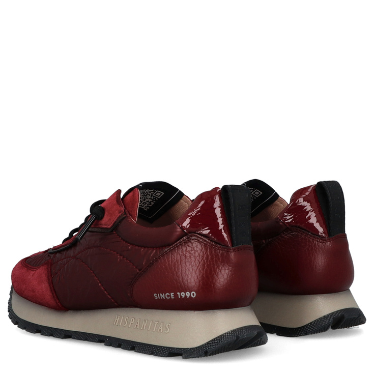 Hiszpańskie sneakersy damskie - HISPANITAS HI254209 BORDOWE