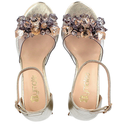 Sandałki silikonowe na słupku - TYMOTEO D1013 ZŁOTE