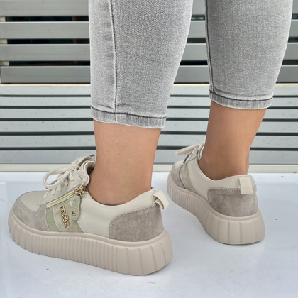 Buty sportowe damskie - FILIPPO DP6121/24 BEŻOWE