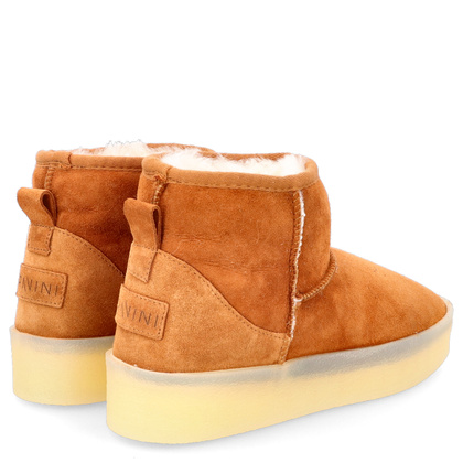 Skórzane śniegowce damskie - RAVINI 23 260 CAMEL