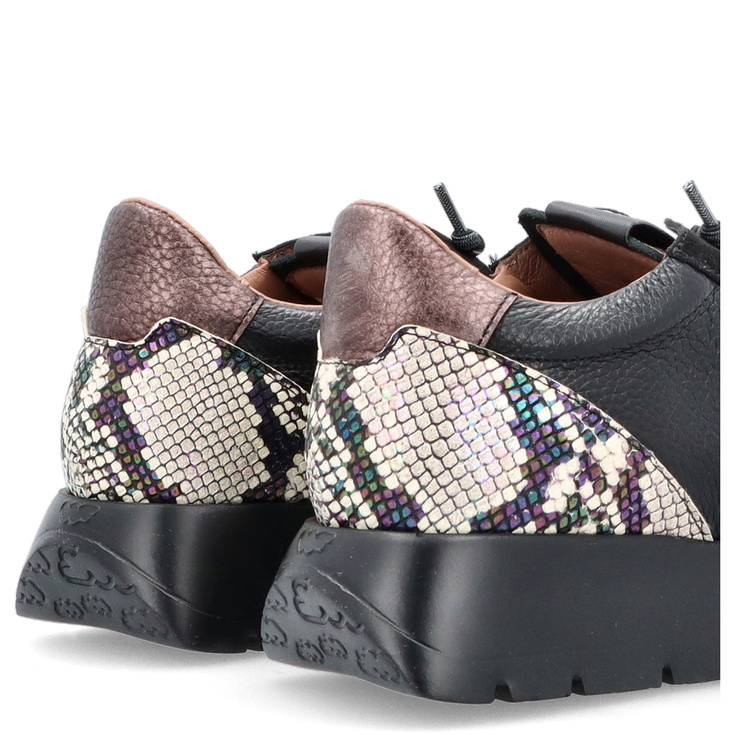 Hiszpańskie sneakersy premium - WONDERS A-2495 CZARNE