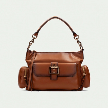 Hiszpańska torebka damska - HISPANITAS BI254140 KARMELOWY BRĄZ