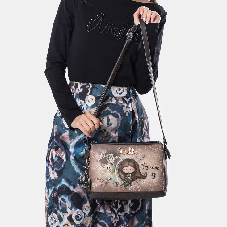 Torebka damska trzykomorowa - ANEKKE REAL 41703-184