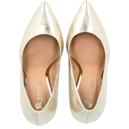 Eleganckie szpilki z podsuwką - TYMOTEO PARIS ZŁOTE