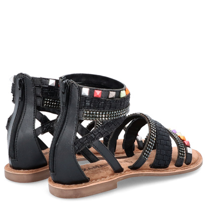 Sandały damskie gladiatorki - LAZAMANI LA75406 CZARNE