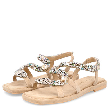 Eleganckie hiszpańskie sandały - ALMA EN PENA V240822 BEŻOWE