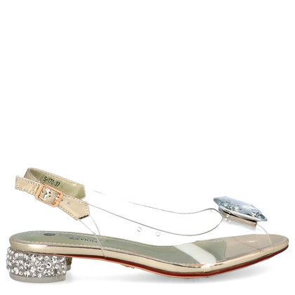 Sandały silikonowe płaskie - SCAVIOLA S-170 ZŁOTE