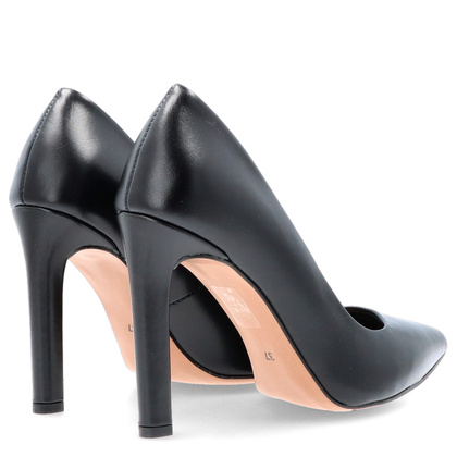 Klasyczne szpilki ze skóry - TYMOTEO 594 CZARNE