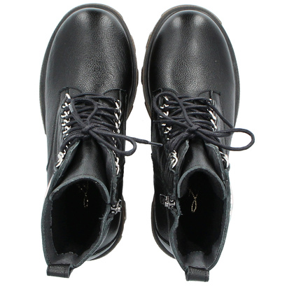 Trapery na grubym spodzie - LEMAR 60376 CZARNE