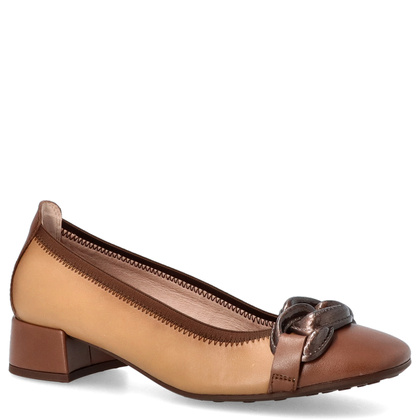 Hiszpańskie czółenka z klamrą - HISPANITAS CHI254349 BRĄZOWE