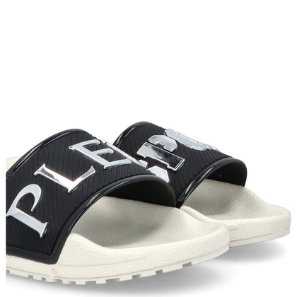 Klapki premium - PLEIN SPORT PACS USG0028 BIAŁO-CZARNE