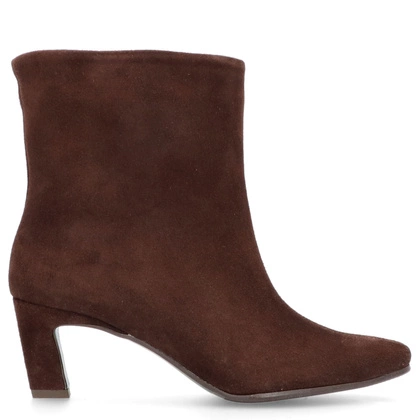 Skórzane botki na obcasie - TYMOTEO G1076 CZEKOLADOWE