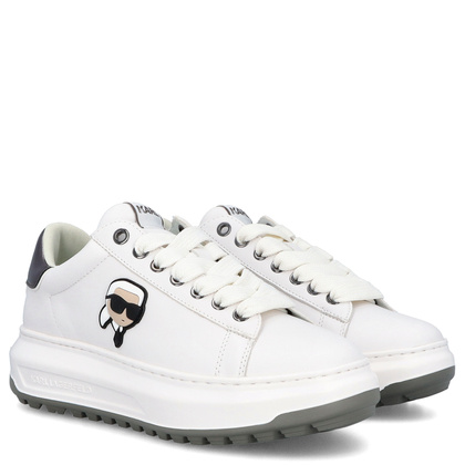 Sneakersy męskie - KARL LAGERFELD KAPRI LUG KL57530 BIAŁE