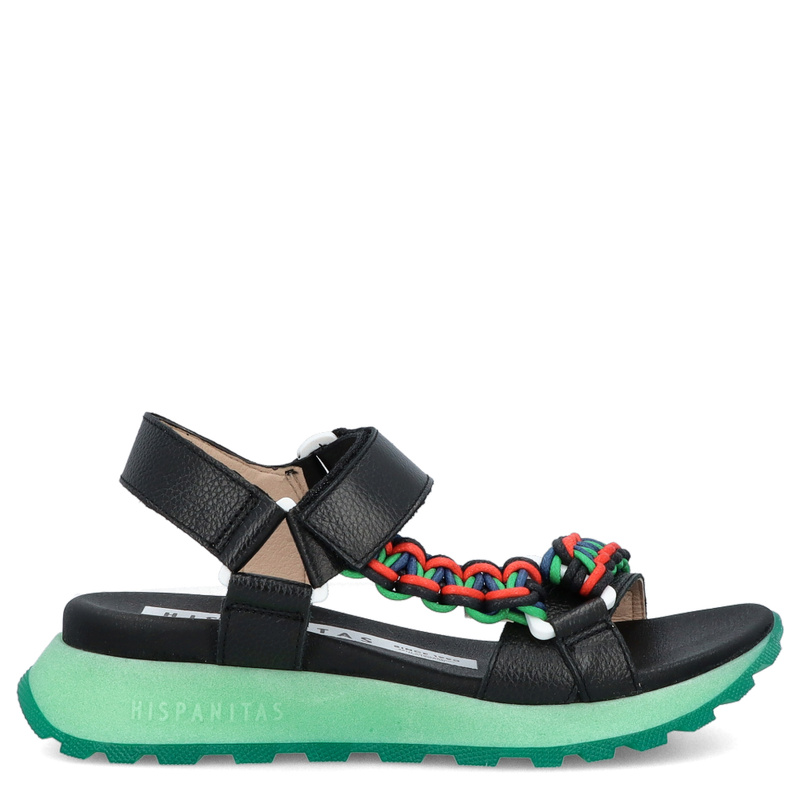 Hiszpańskie sandały - HISPANITAS HV253898 CZARNO-ZIELONE