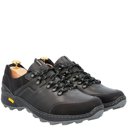Polskie buty trekkingowe, skóra - KENT 515 CZARNE