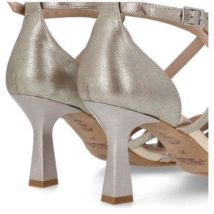 Skórzane sandałki do tańca - KOTYL 4370 ZŁOTY EF