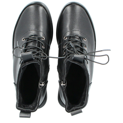 Skórzane sneakersy damskie - FILIPPO DBT4799/24 CZARNE