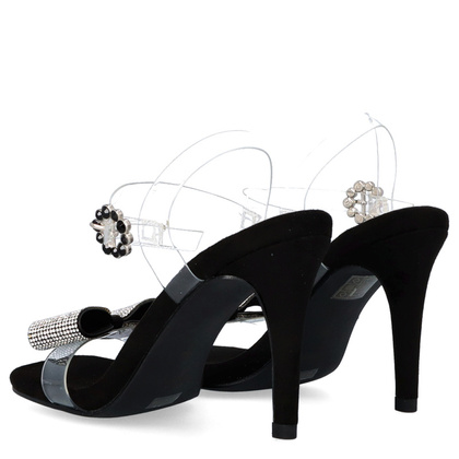 Silikonowe sandały z kokardką - MENBUR 23724 CZARNE