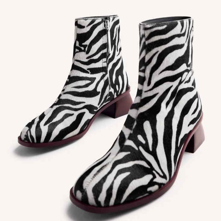 Botki z motywem zwierzęcym - GIOSEPPO 776872 ZEBRA