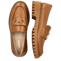 Skórzane półbuty premium - LIU JO CORA 12 BRĄZOWE