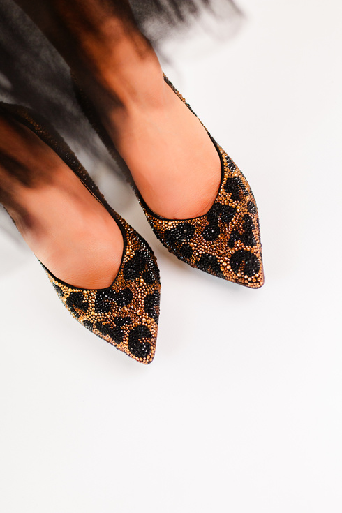 Hiszpańskie szpilki z cyrkoniami - ALMA EN PENA I250403 PANTERKA