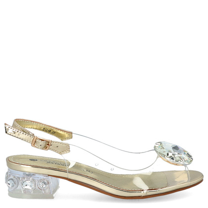 Płaskie sandały silikonowe - SCAVIOLA S-219 ZŁOTE