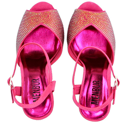 Sandały na platformie - MENBUR 24791 FUKSJA