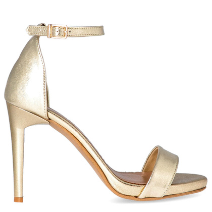 Eleganckie sandały, skóra - TYMOTEO LALI ZŁOTE