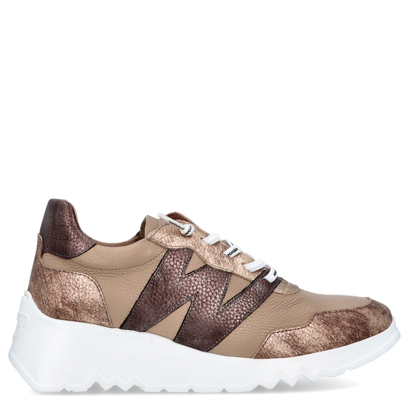 Hiszpańskie sneakersy premium - WONDERS E-6760 ZŁOTE