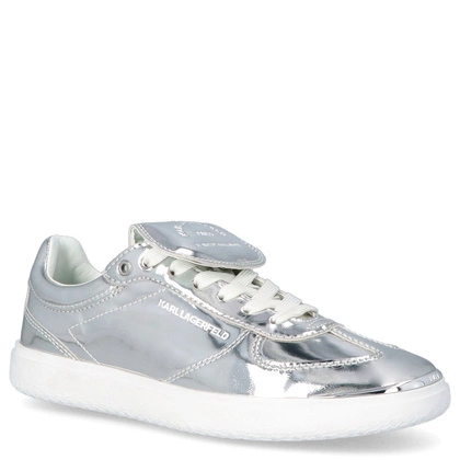 Sneakersy damskie - KARL LAGERFELD ATLAS KL63820 SREBRNE