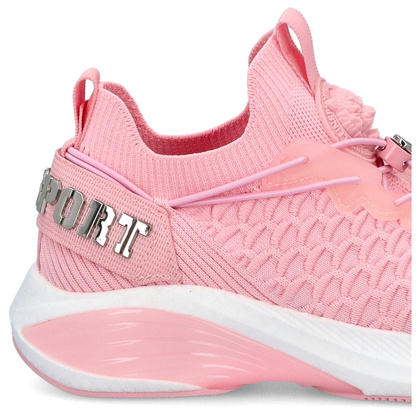 Sneakersy z siateczki premium - PLEIN SPORT SAES USC0751 RÓŻOWE