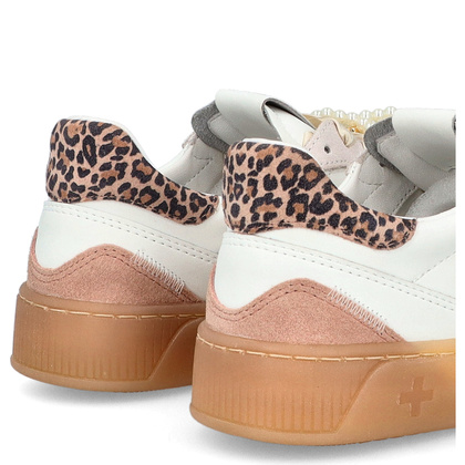 Sneakersy skórzane z ozdobami - GIO+ BLUE100 BIAŁE