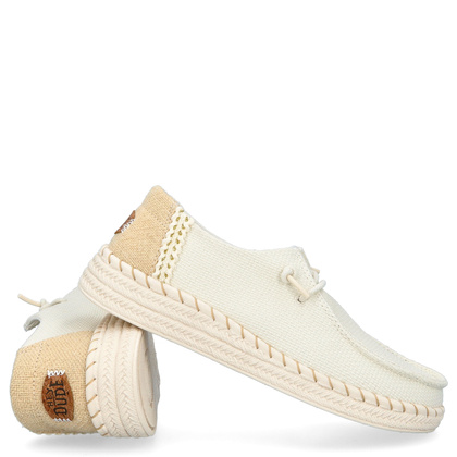 Lekkie pólbuty damskie - HEY DUDE WENDY ESPADRILLE WOVEN 43681 WHITE