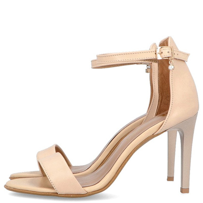 Sandały na szpilce - TYMOTEO LALA BEŻOWE