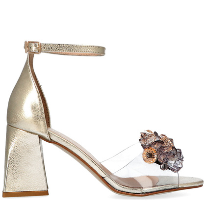 Sandałki silikonowe na słupku - TYMOTEO D1013 ZŁOTE