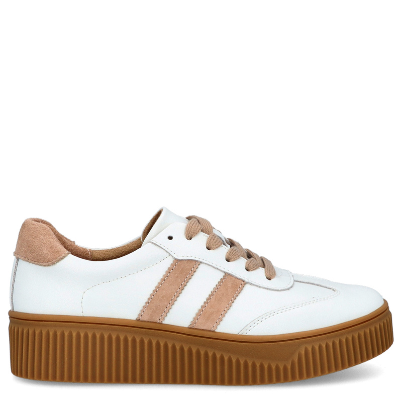 Sneakersy ze skóry naturalnej - FILIPPO DP6776/25 BIAŁE