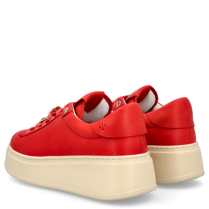 Sneakersy skórzane premium - GIO+ PIA300B CZERWONE