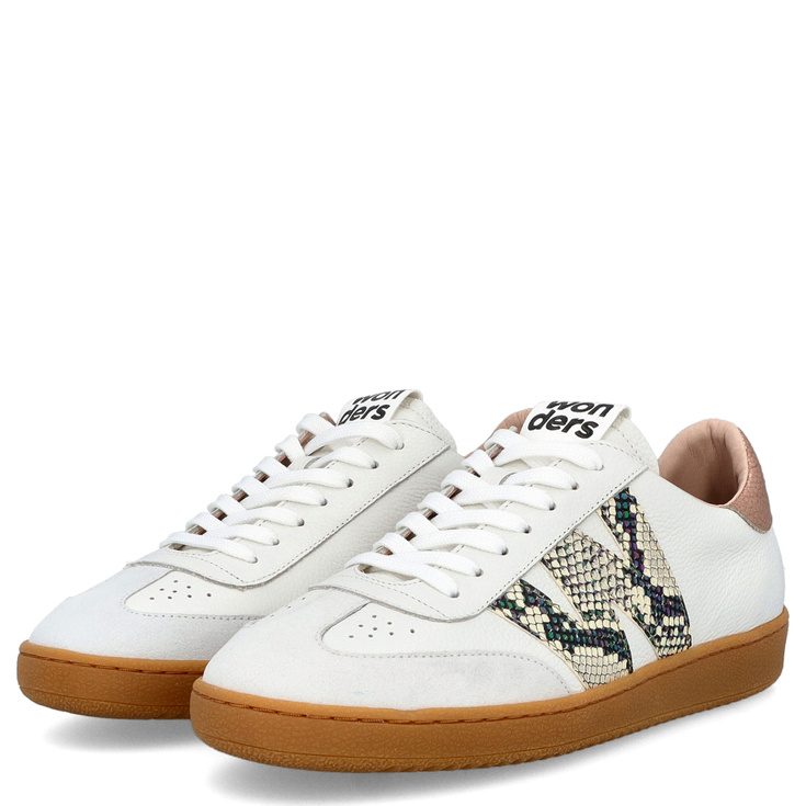 Hiszpańskie sneakersy premium - WONDERS A-2001 BIAŁE
