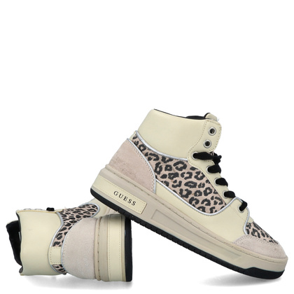 Sneakersy za kostkę premium - GUESS TULLIA FL5TULFAP12 BEŻOWE