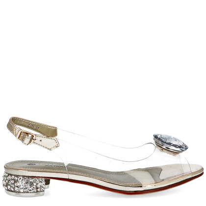 Sandały silikonowe płaskie - SCAVIOLA G-15 ZŁOTE